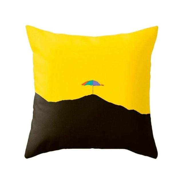 Yellow Geometric Printed Nordic Throw Pillow Covers-3-Dablew11
