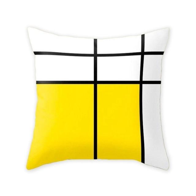 Yellow Geometric Printed Nordic Throw Pillow Covers-5-Dablew11
