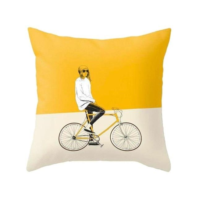 Yellow Geometric Printed Nordic Throw Pillow Covers-8-Dablew11