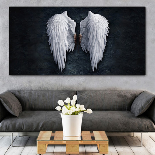 Angel Wings Vintage Wall Art Print