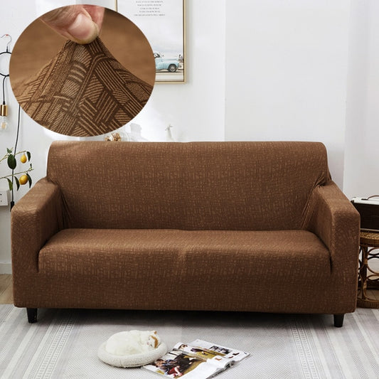Hatch Pattern Texture Coffee Stretch Couch Cover