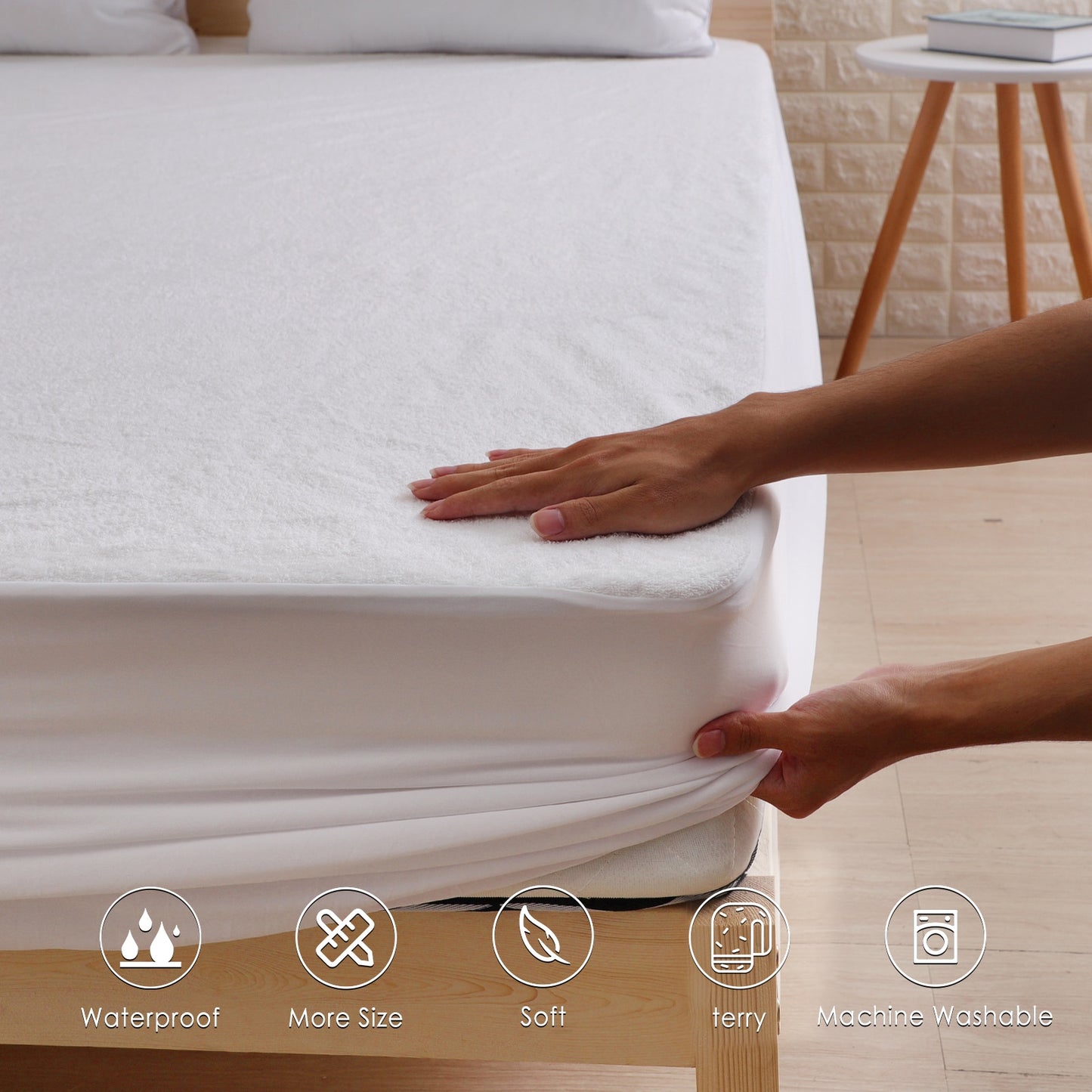 Waterproof Breathable Terry Fitted Mattress Protector