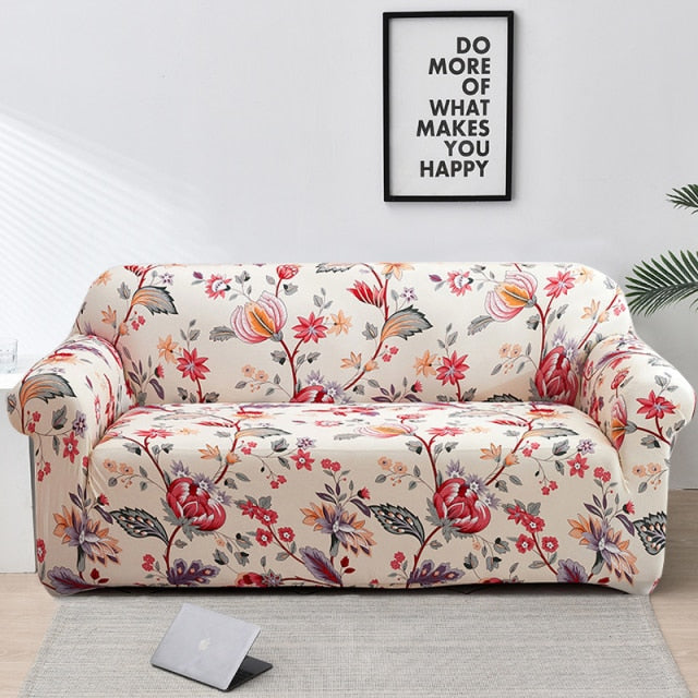 Floral Pattern Couch Cover