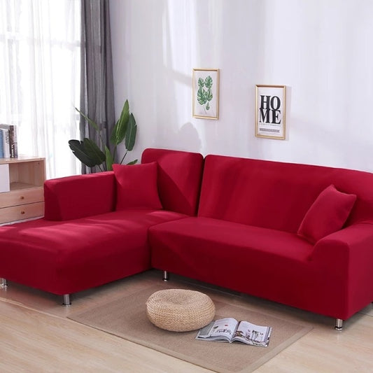 Solid Red Color Couch Cover