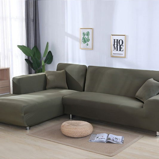 Grey Green Ready made Sectional Seat Covers for Leather Sofa