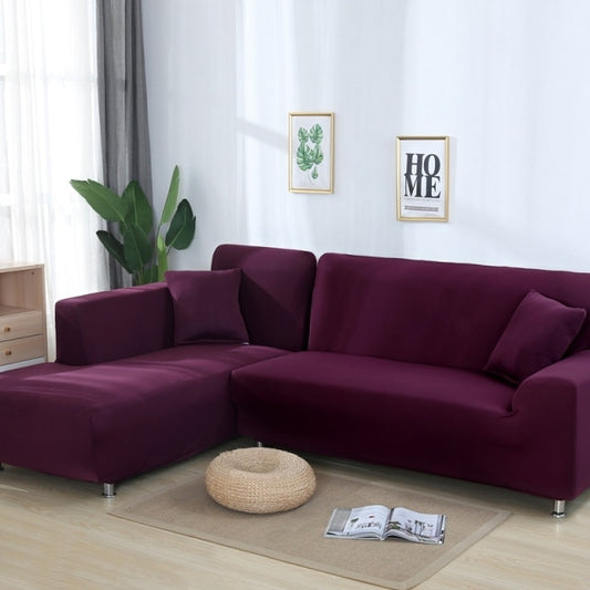 Plain Plum Color Solid Couch Cover
