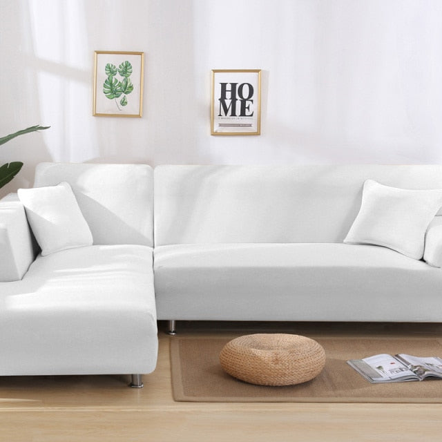 Plain White Solid Color Couch Cover