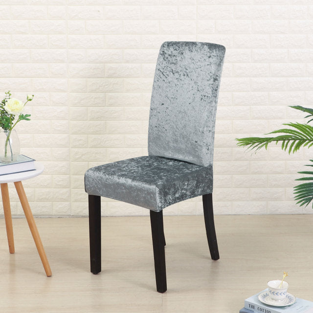 Shiny Velvet Spandex Chair Covers