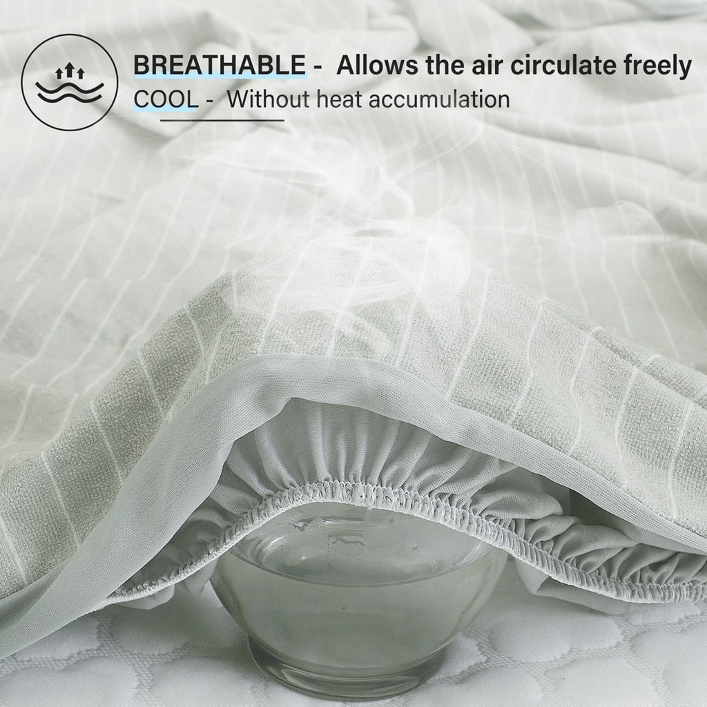 Waterproof Terry Fabric Fitted Mattress Protector